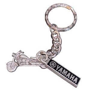 Vintage | Yamaha | 3D | Silver Metal Motorcycle Keychain